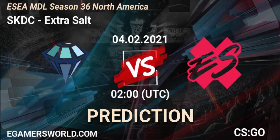 SKDC - Extra Salt: прогноз. 04.02.2021 at 02:00, Counter-Strike (CS2), MDL ESEA Season 36: North America - Premier Division
