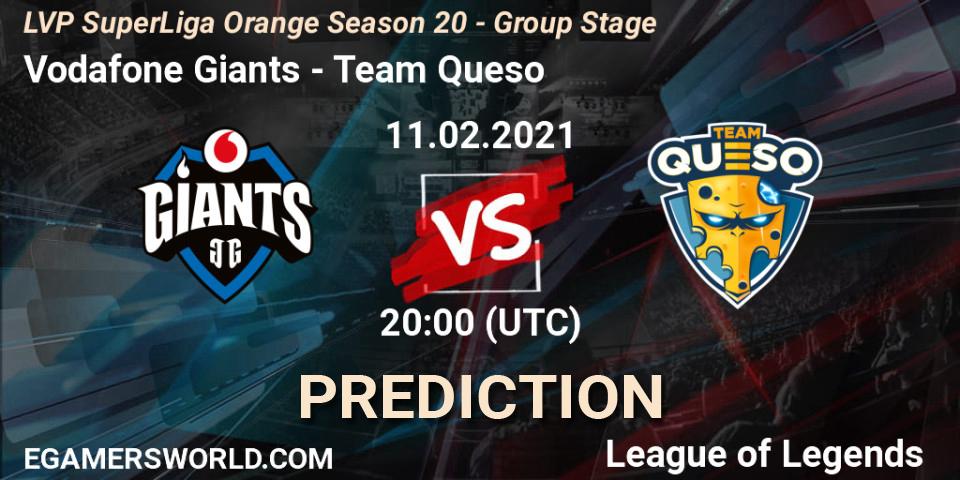Vodafone Giants - Team Queso: прогноз. 11.02.2021 at 20:00, LoL, LVP SuperLiga Orange Season 20 - Group Stage