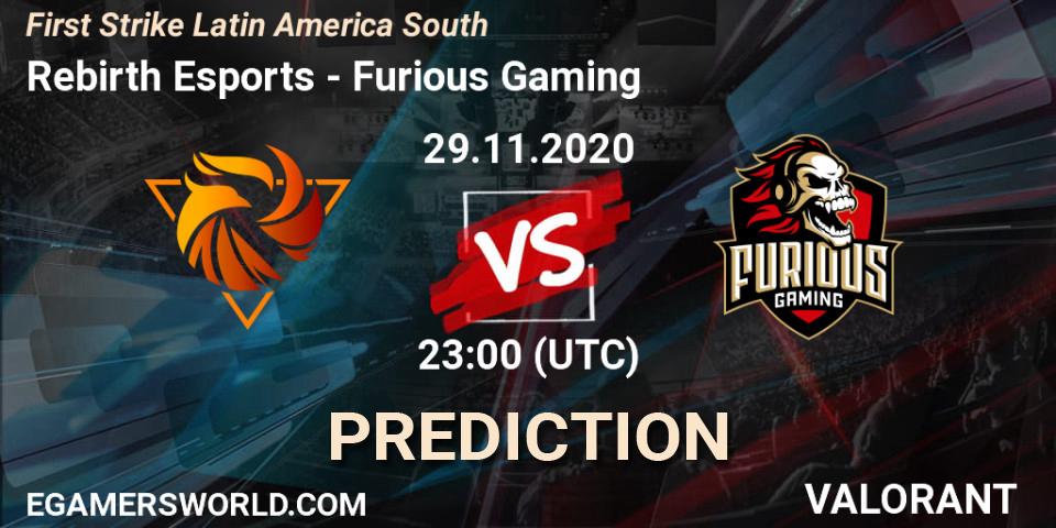 Rebirth Esports - Furious Gaming: прогноз. 29.11.2020 at 23:00, VALORANT, First Strike Latin America South
