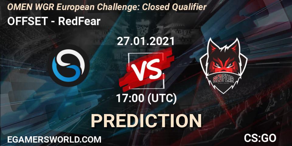 OFFSET - RedFear: прогноз. 27.01.2021 at 17:00, Counter-Strike (CS2), OMEN WGR European Challenge: Closed Qualifier