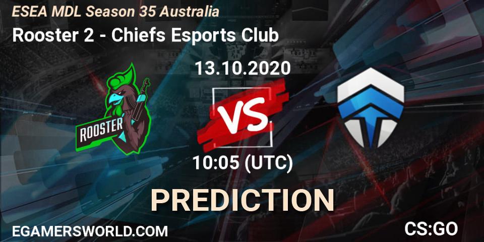 Rooster 2 - Chiefs Esports Club: прогноз. 14.10.2020 at 09:05, Counter-Strike (CS2), ESEA MDL Season 35 Australia