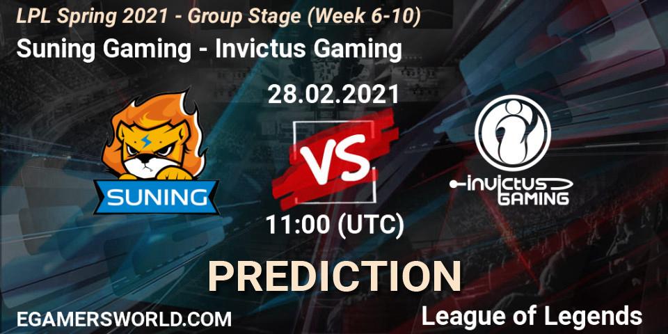 Suning Gaming - Invictus Gaming: прогноз. 28.02.21, LoL, LPL Spring 2021 - Group Stage (Week 6-10)