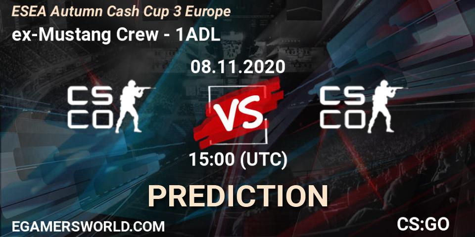 ex-Mustang Crew - 1ADL: прогноз. 08.11.20, CS2 (CS:GO), ESEA Autumn Cash Cup 3 Europe