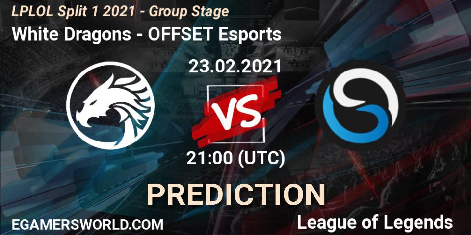 White Dragons - OFFSET Esports: прогноз. 23.02.2021 at 21:00, LoL, LPLOL Split 1 2021 - Group Stage