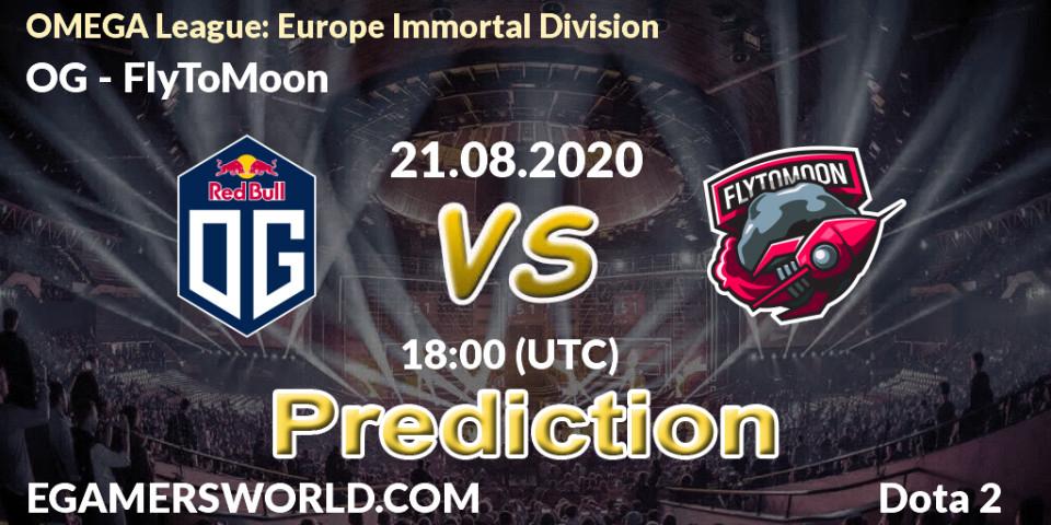 OG - FlyToMoon: прогноз. 21.08.2020 at 19:03, Dota 2, OMEGA League: Europe Immortal Division