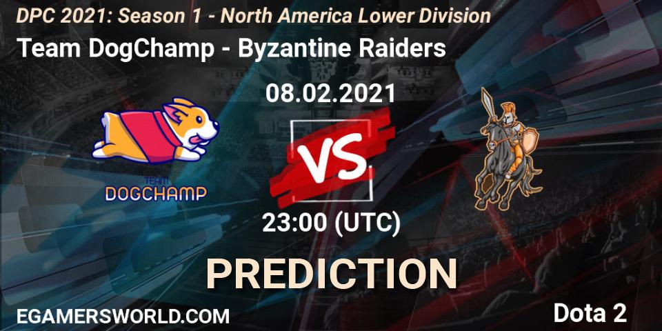 Team DogChamp - Byzantine Raiders: прогноз. 08.02.2021 at 23:05, Dota 2, DPC 2021: Season 1 - North America Lower Division