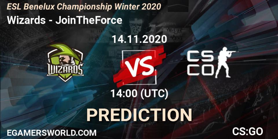 Wizards - JoinTheForce: прогноз. 14.11.2020 at 14:00, Counter-Strike (CS2), ESL Benelux Championship Winter 2020