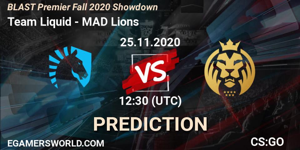 Team Liquid - MAD Lions: прогноз. 26.11.2020 at 15:30, Counter-Strike (CS2), BLAST Premier Fall 2020 Showdown