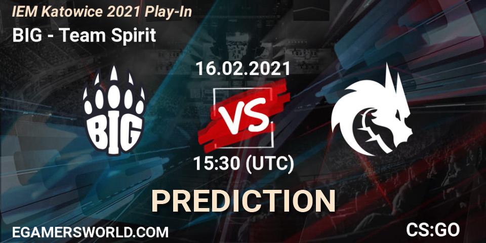 BIG - Team Spirit: прогноз. 16.02.2021 at 15:30, Counter-Strike (CS2), IEM Katowice 2021 Play-In