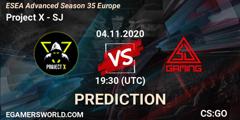 Project X - SJ: прогноз. 04.11.2020 at 14:30, Counter-Strike (CS2), ESEA Advanced Season 35 Europe