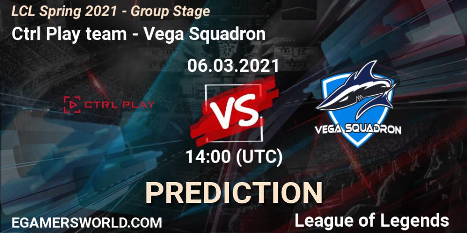 Ctrl Play team - Vega Squadron: прогноз. 06.03.2021 at 14:00, LoL, LCL Spring 2021 - Group Stage