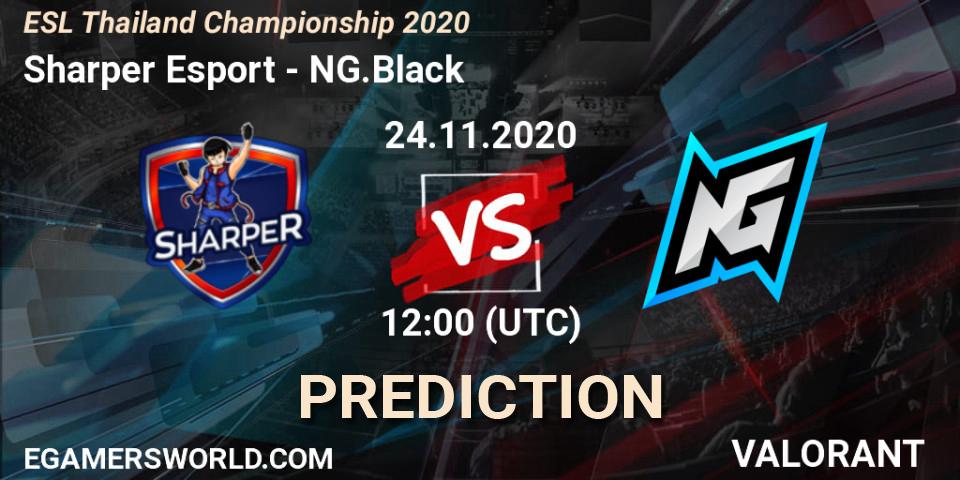 Sharper Esport - NG.Black: прогноз. 24.11.2020 at 12:00, VALORANT, ESL Thailand Championship 2020