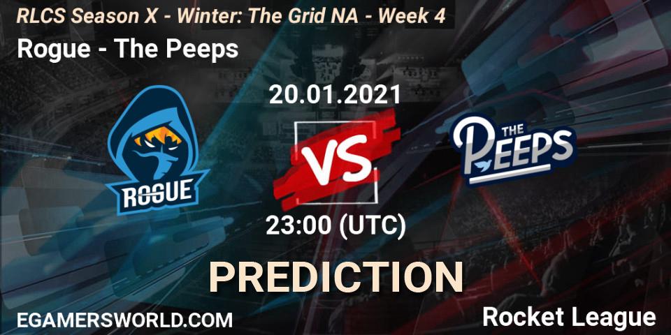 Rogue - The Peeps: прогноз. 20.01.2021 at 23:00, Rocket League, RLCS Season X - Winter: The Grid NA - Week 4