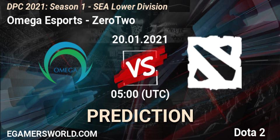 Omega Esports - ZeroTwo: прогноз. 20.01.2021 at 04:59, Dota 2, DPC 2021: Season 1 - SEA Lower Division