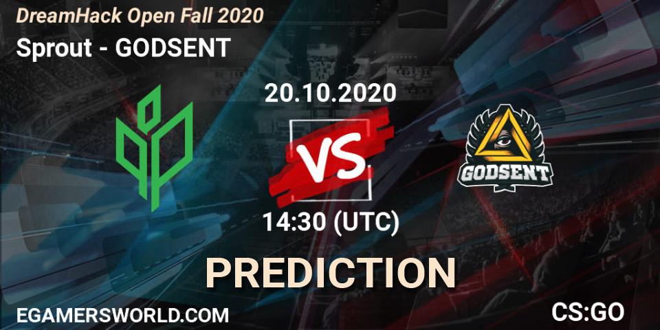 Sprout - GODSENT: прогноз. 20.10.2020 at 14:10, Counter-Strike (CS2), DreamHack Open Fall 2020