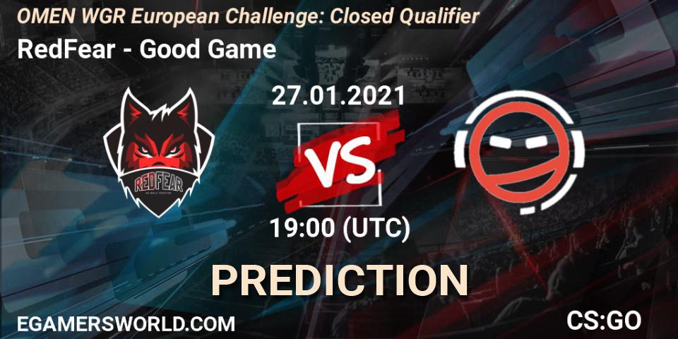 RedFear - Good Game: прогноз. 27.01.2021 at 19:40, Counter-Strike (CS2), OMEN WGR European Challenge: Closed Qualifier
