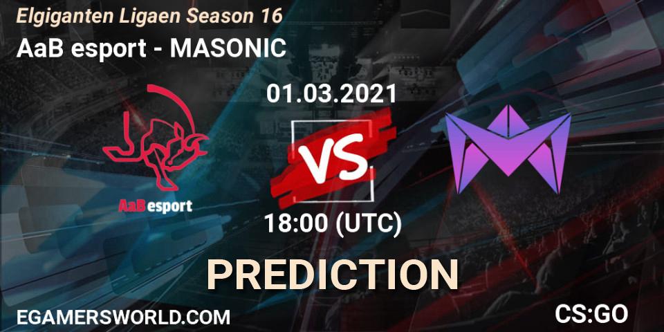 AaB esport - MASONIC: прогноз. 01.03.2021 at 18:00, Counter-Strike (CS2), Elgiganten Ligaen Season 16