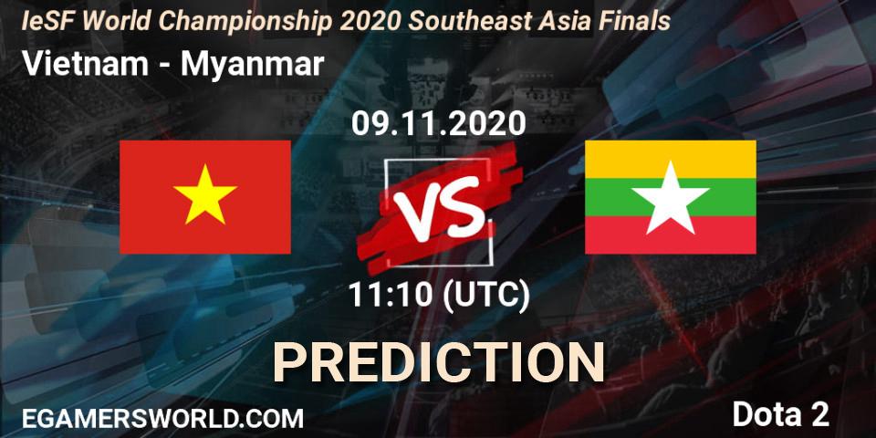Vietnam - Myanmar: прогноз. 09.11.2020 at 11:14, Dota 2, IeSF World Championship 2020 Southeast Asia Finals