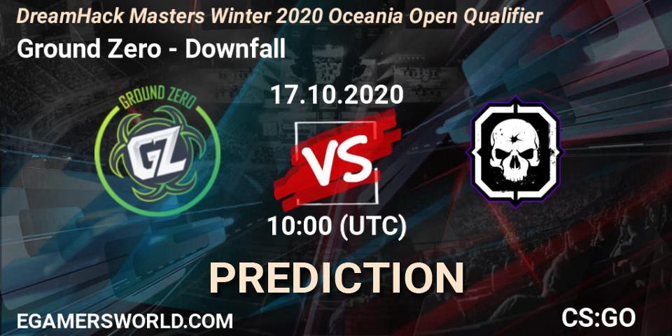 Ground Zero - Downfall: прогноз. 17.10.2020 at 10:00, Counter-Strike (CS2), DreamHack Masters Winter 2020 Oceania Open Qualifier