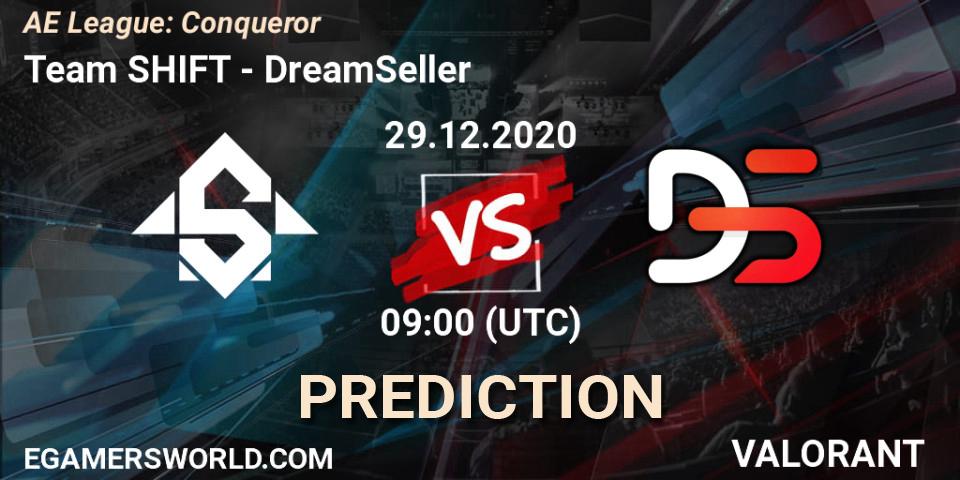 Team SHIFT - DreamSeller: прогноз. 29.12.2020 at 09:00, VALORANT, AE League: Conqueror
