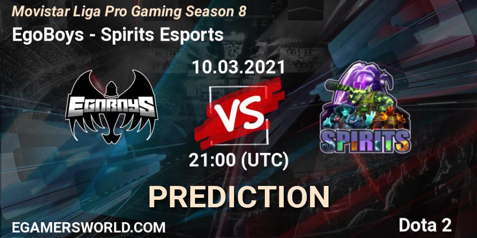 EgoBoys - Spirits Esports: прогноз. 10.03.2021 at 21:05, Dota 2, Movistar Liga Pro Gaming Season 8