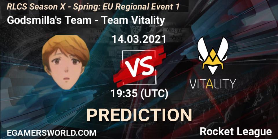 Godsmilla's Team - Team Vitality: прогноз. 14.03.2021 at 19:35, Rocket League, RLCS Season X - Spring: EU Regional Event 1