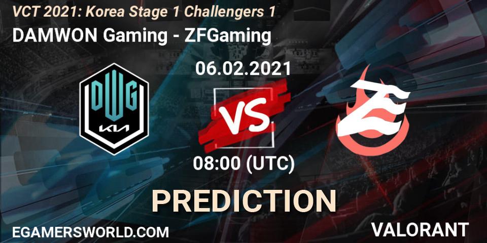 DAMWON Gaming - ZFGaming: прогноз. 06.02.2021 at 08:00, VALORANT, VCT 2021: Korea Stage 1 Challengers 1