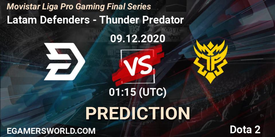 Latam Defenders - Thunder Predator: прогноз. 09.12.2020 at 00:28, Dota 2, Movistar Liga Pro Gaming Final Series