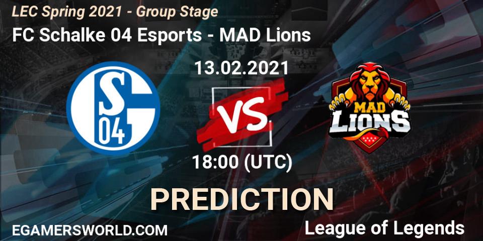 FC Schalke 04 Esports - MAD Lions: прогноз. 13.02.2021 at 18:00, LoL, LEC Spring 2021 - Group Stage