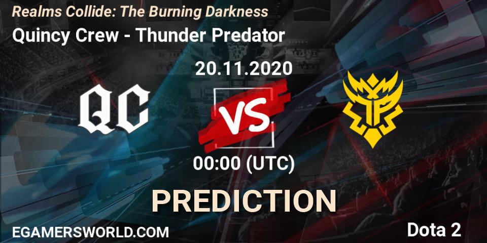 Quincy Crew - Thunder Predator: прогноз. 20.11.20, Dota 2, Realms Collide: The Burning Darkness