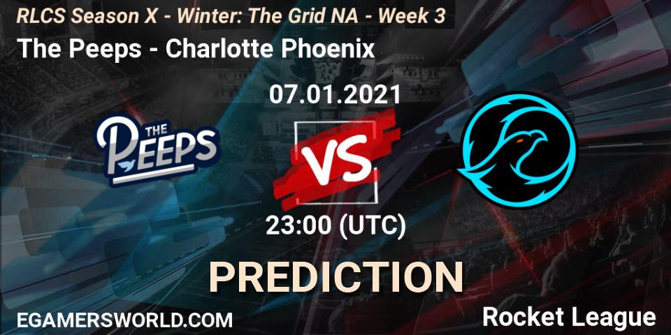 The Peeps - Charlotte Phoenix: прогноз. 14.01.2021 at 23:00, Rocket League, RLCS Season X - Winter: The Grid NA - Week 3