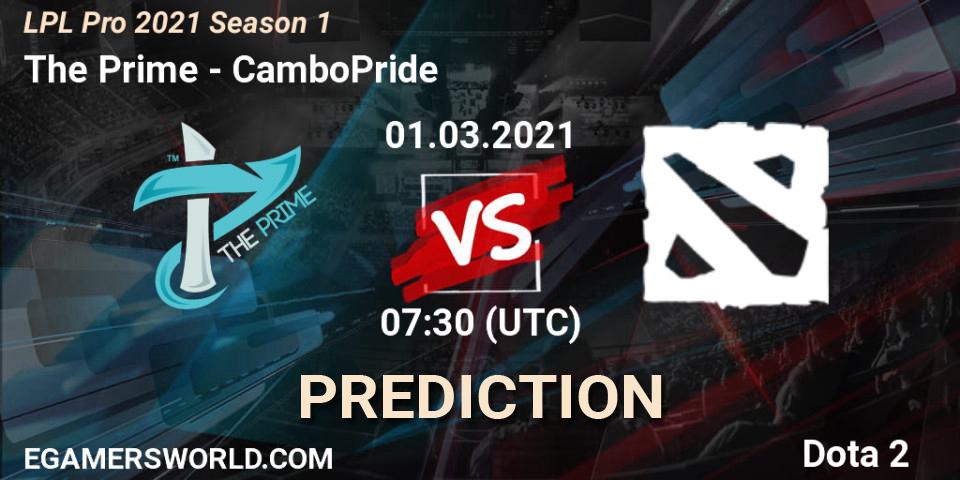 The Prime - CamboPride: прогноз. 01.03.2021 at 07:35, Dota 2, LPL Pro 2021 Season 1