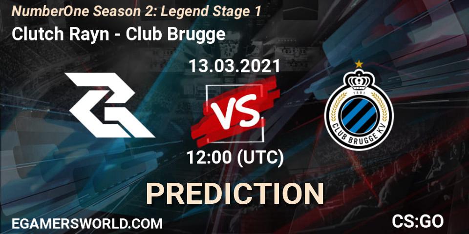 Clutch Rayn - Club Brugge: прогноз. 13.03.2021 at 12:00, Counter-Strike (CS2), NumberOne Season 2: Legend Stage 1