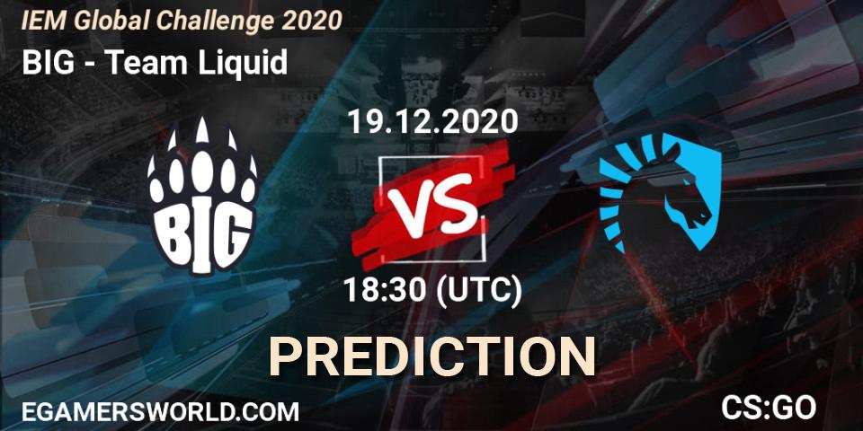 BIG - Team Liquid: прогноз. 19.12.20, CS2 (CS:GO), IEM Global Challenge 2020