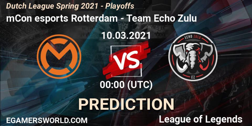 mCon esports Rotterdam - Team Echo Zulu: прогноз. 10.03.2021 at 18:00, LoL, Dutch League Spring 2021 - Playoffs