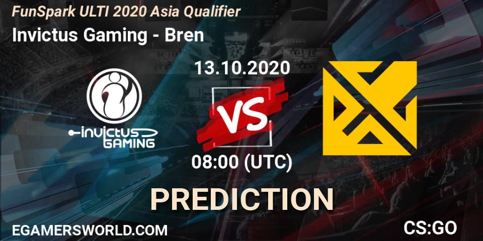 Invictus Gaming - Bren: прогноз. 13.10.2020 at 08:10, Counter-Strike (CS2), FunSpark ULTI 2020 Asia Qualifier