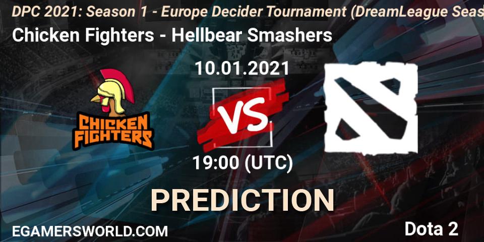 Chicken Fighters - Hellbear Smashers: прогноз. 10.01.2021 at 19:03, Dota 2, DPC 2021: Season 1 - Europe Decider Tournament (DreamLeague Season 14)