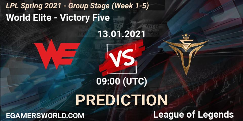 World Elite - Victory Five: прогноз. 13.01.2021 at 09:00, LoL, LPL Spring 2021 - Group Stage (Week 1-5)