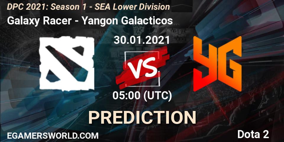 Galaxy Racer - Yangon Galacticos: прогноз. 30.01.2021 at 05:01, Dota 2, DPC 2021: Season 1 - SEA Lower Division
