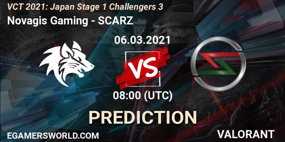 Novagis Gaming - SCARZ: прогноз. 06.03.2021 at 08:00, VALORANT, VCT 2021: Japan Stage 1 Challengers 3