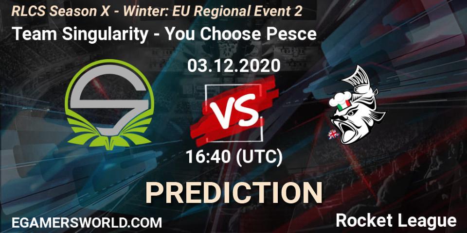 Team Singularity - You Choose Pesce: прогноз. 03.12.2020 at 16:40, Rocket League, RLCS Season X - Winter: EU Regional Event 2