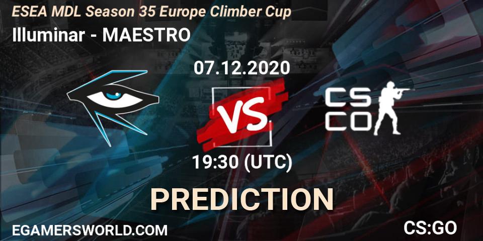 Illuminar - MAESTRO: прогноз. 07.12.2020 at 19:30, Counter-Strike (CS2), ESEA MDL Season 35 Europe Climber Cup