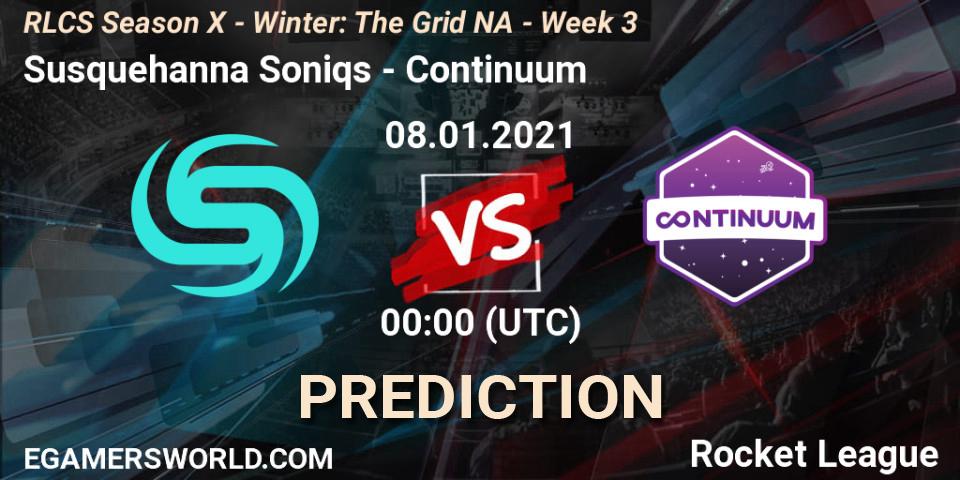 Susquehanna Soniqs - Continuum: прогноз. 15.01.2021 at 00:00, Rocket League, RLCS Season X - Winter: The Grid NA - Week 3