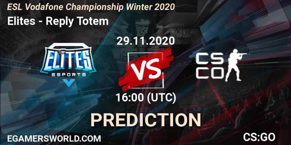 Elites - Reply Totem: прогноз. 29.11.2020 at 16:05, Counter-Strike (CS2), ESL Vodafone Championship Winter 2020