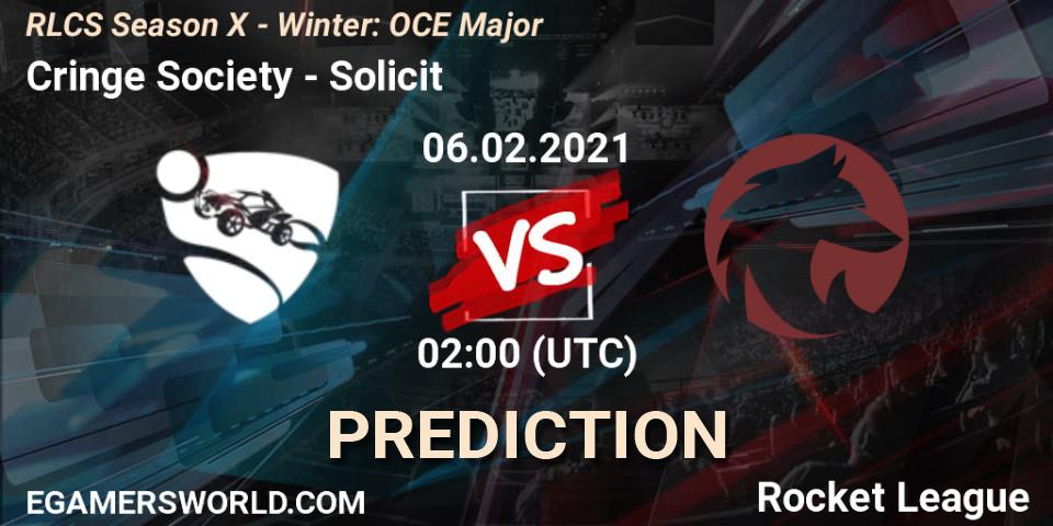 Cringe Society - Solicit: прогноз. 06.02.2021 at 01:45, Rocket League, RLCS Season X - Winter: OCE Major