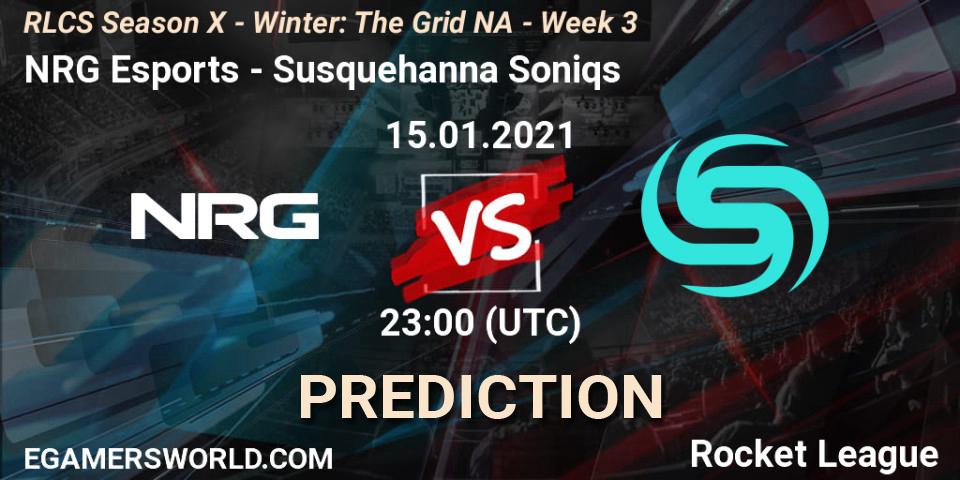 NRG Esports - Susquehanna Soniqs: прогноз. 15.01.2021 at 23:00, Rocket League, RLCS Season X - Winter: The Grid NA - Week 3