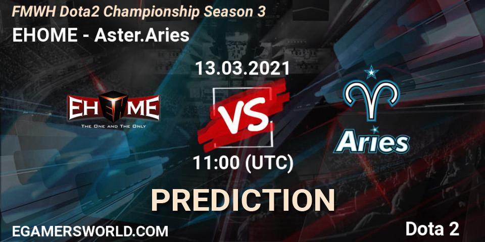 EHOME - Aster.Aries: прогноз. 08.03.2021 at 11:20, Dota 2, FMWH Dota2 Championship Season 3