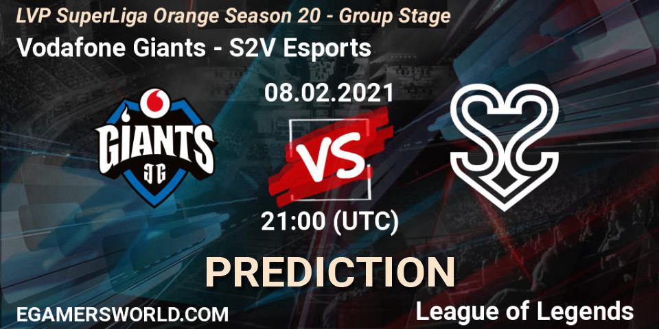 Vodafone Giants - S2V Esports: прогноз. 08.02.2021 at 21:10, LoL, LVP SuperLiga Orange Season 20 - Group Stage