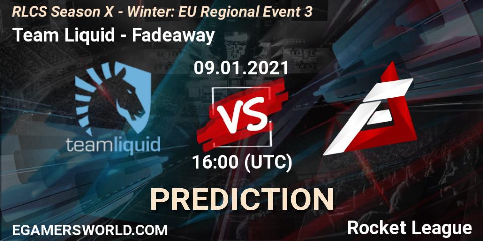 Team Liquid - Fadeaway: прогноз. 09.01.21, Rocket League, RLCS Season X - Winter: EU Regional Event 3