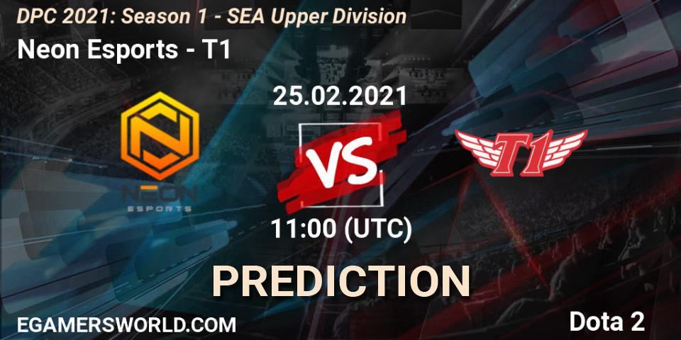 Neon Esports - T1: прогноз. 25.02.2021 at 11:00, Dota 2, DPC 2021: Season 1 - SEA Upper Division